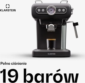 Klarstein Espressionata Evo 950W 19bar Ekspres Kolbowy Czarny