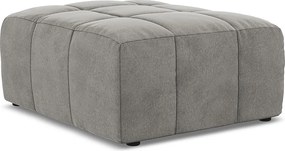 Pufa - z tkaniny welwetowej - szary - ALOHA