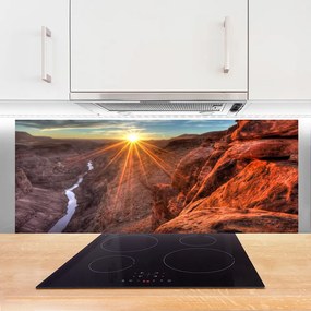 Panel Szklany Pustynny Żar Słońca