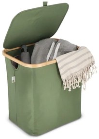 Kosz na pranie NOLVIO 50 L, zielony