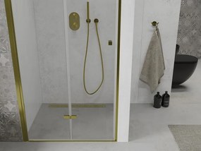 Mexen Lima drzwi prysznicowe składane 80 cm, transparent, złote - 856-080-000-50-00