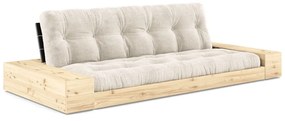 Biała sztruksowa rozkładana sofa 244 cm Base – Karup Design