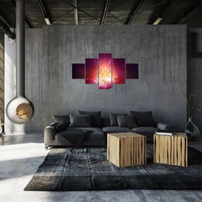 Obraz kwiatu lotosu (125x70 cm)