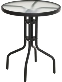 Metalowy stolik Porto, 60 x wys. 70 cm, szklanyblat