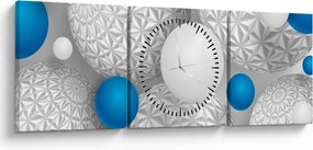 Obraz z motywem 3D (z zegarem) (90x30 cm)