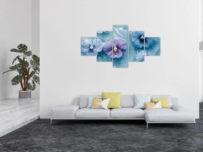 Obraz - Fiołki w wodzie (125x70 cm)