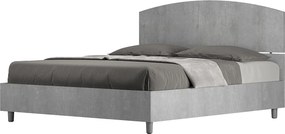 Łóżko wyposażone w stelaż z listwami z pojemnikiem 160x190 Cementu Dora