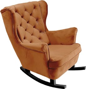 Fotel Relax z Tapicerowanym Siedzeniem i Podłokietnikami, Fotel TV 102x81x95cm Pomarańczowy_29824