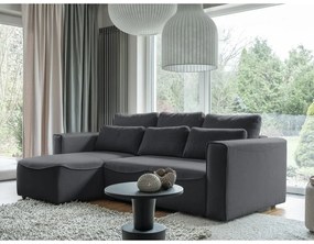 Ciemnoszary rozkładany narożnik (róg zmienny) Homely Tommy – Miuform
