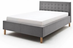 Jasnoszare tapicerowane łóżko 120x200 cm Malin – Meise Möbel