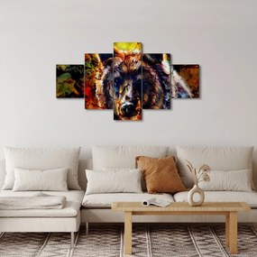 Obraz - Niedźwiedź, malarstwo (125x70 cm)