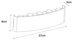 Zewnetrzna Kinkiet / Lampa scienna zewnętrzny ciemnoszary z diodami LED 10-light IP54 - Silly Nowoczesny Oswietlenie zewnetrzne