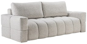 Kanapa rozkładana 3-osobowa z tkaniny melanżowej jasnoszarej ISSORO