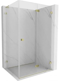 Mexen Lunar-F L kabina prysznicowa składana prawa 90 x 70 cm, transparent, złota - 836L-090-070-50-00-P