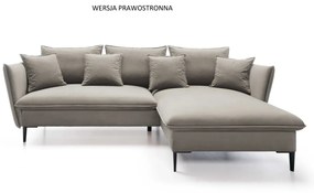 Narożnik z funkcją spania BOSS beżowy prawy/lewy PIASKI Meble