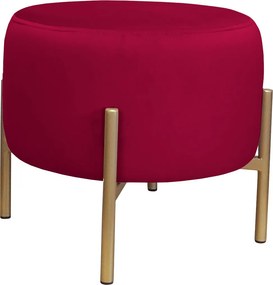 Pufa OLA loft ławka podnóżek metal : Kolor Stelaża - Złoty, Kolor tkaniny - VELVET - MG31, Typ tkaniny - Velvet