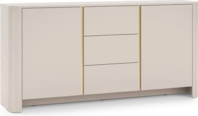 Komoda Kaszmir 168 x 39 x 84 cm | Nowoczesny mebel z zaokrąglonymi krawędziami