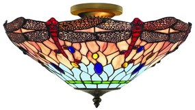 Searchlight 1289-16 - lampa sufitowa Tiffany DRAGONFLY 3xE14/40W/230V