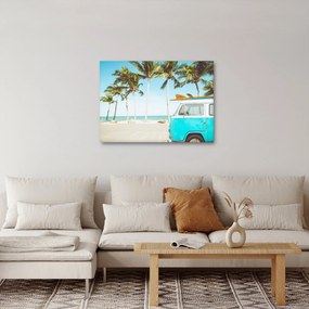 Obraz - Vintage van na plaży (70x50 cm)