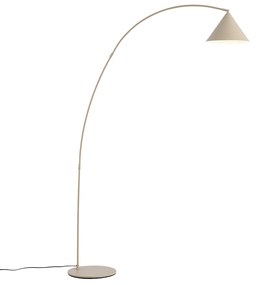 Lampa podłogowa w stylu Retro beżowa z białym wnętrzem - Triangolo Retro Oswietlenie wewnetrzne