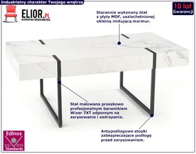 Biała ława marmurowa do salonu - Merids