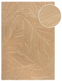 Jasnobrązowy dywan wełniany Flair Rugs Lino Leaf, 120x170 cm