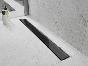 Mexen Flat MGB odpływ liniowy 100 cm, czarne szkło - 1026100-15