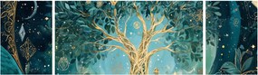 Obraz – Drzewo życia we wszechświecie (170x50 cm)