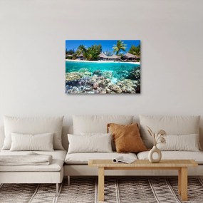 Obraz plaży na tropikalnej wyspie (70x50 cm)