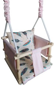 Welwetowa huśtawka 3w1 dla dzieci 6 wzorów R0-W48