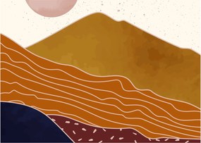 Obraz na szkle - Spacefrog design mountain N⁰1 (70x50 cm)