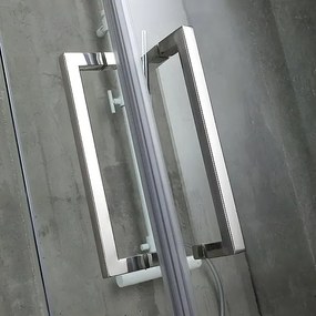 Kabina prysznicowa półokrągła "Lew" ze szkła bezramowego cm 90x90 190h