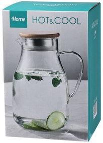 4Home Dzbanek szklany z pokrywką Bamboo Hot&Cool, 1,7 l