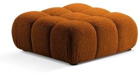 Pomarańczowy podnóżek modułowy z materiału bouclé Bellis – Micadoni Home