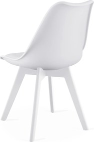Krzesło MARK - białe / nogi białe