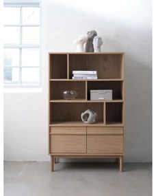 Regał w dekorze dębu 140x90 cm Ponza – Unique Furniture