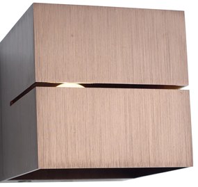 Nowoczesny Kinkiet / Lampa scienna w kolorze ciemnego brązu z LED i dotykowym ściemniaczem, akumulatorowy - Joris Groove Nowoczesny Oswietlenie wewnetrzne