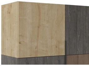 Brązowa szafka w dekorze dębu 100x130 cm Titan – Marckeric