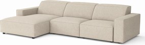 Narożnik modułowy Cursal A lewy – sofa narożna 284 x 166 cm, kremowy Raven 24, nowoczesny design