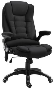 Vinsetto Fotel biurowy ergonomiczny z masażem regulowany fotel gamingowy udźwig 120 kg czarny | Aosom PL