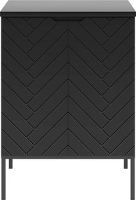 Szafka pod umywalkę nablatową Aspen 09, czarna, 60 cm - zestaw 1