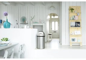 Stalowy kosz na śmieci w kolorze matowego srebra 60 l Push Bin – Brabantia