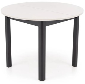 Stół okrągły rozkładany płyta kaszmir/czarny 102-142/102/76 cm RINGO