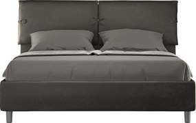 Łóżko bez stelaża tapicerowane 160x190 microfibra Szary Sleeper