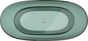 Mexen Pure wanna wolnostojąca transparentna 170 x 80 cm, teal, korek chrom - 58071708011