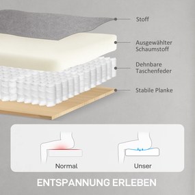 HOMCOM Fotel Relaksacyjny z Cichym Silnikiem, Wytrzymała Tapicerka, Funkcja Pamięci, Regulowany Podnóżek, Szary
