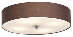 Rustykalna lampa sufitowa brązowa 50 cm - Drum