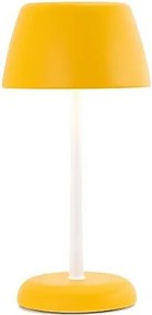 Trilli inteligentna lampa Wi-Fi LED, akumulatorowa, dotykowa, sterowanie aplikacją, ceramika biało-ochrowa, kolor szafranowy