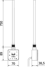 Mexen FA-F grzałka elektryczna z Wi-fi, 900 W, czarna - W953-0900-70