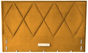 Musztardowe pikowane wezgłowie do łóżka Z9-Z77